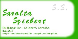 sarolta sziebert business card